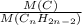 \frac{M(C)}{M(C_{n} H_{2n-2})}