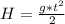 H= \frac{g*t^{2}}{2}