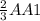 \frac{2}{3} AA1