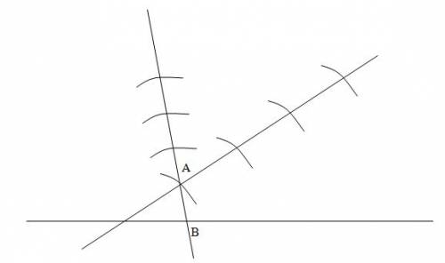 Постройте с циркуля и линейки 3 параллельных прямых к одной прямой