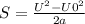 S=\frac{U^2-U0^2}{2a }