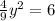 \frac{4}{9} y^{2} =6