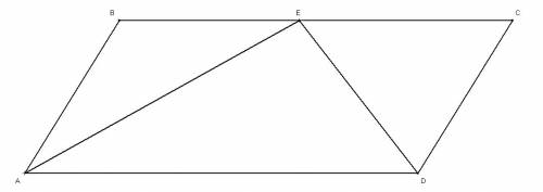 Биссектирисы углов a и d параллеограмма abcd пересекаются в точке e стороны вс,докажите,что е-середи