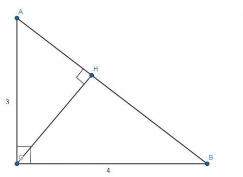 Катеты прямоугольного треугольника равны 3 и 4 соответственно. найдите высоту треугольника, проведен