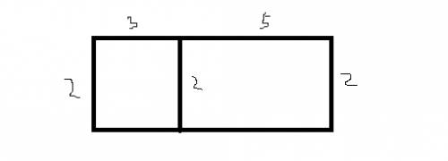 Два прямоугольника имеют общую сторону длиной 2 см.длина первого прямоугольника равна 3 см ,длина вт