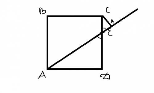 Дан квадрат abcd со стороной 10 см. точка e принадлежит стороне cd, причем ce/ed = 0,5. найдите расс