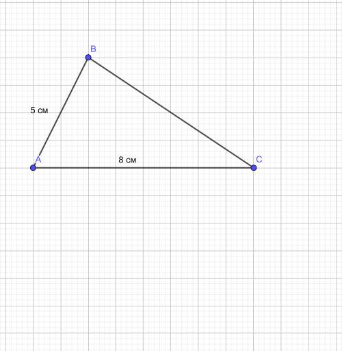 Найдите синус угла в треугольника авс, если ав=5 см, ас=8 см, угол с равен 30 градусам.