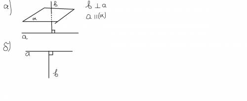 Даны две перпендикулярные прямые a и b и плоскость альфа. возможно ли, что а) одна из прямых паралле