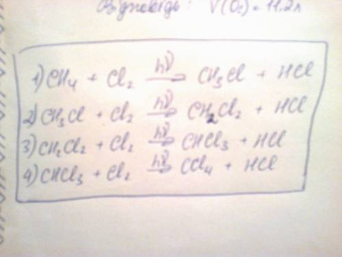 Получить из метана тетрахлорметан ch4+ и допишите что будет ещё во второй