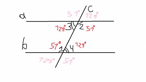 Дано: allb c-секущая угол 1+угол 2=102 градуса угол 1 и угол 2-накрест лежащие найти все образовавши