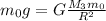 m_0g = G \frac{M_3m_0}{R^2}