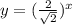 y=( \frac{2}{ \sqrt{2} } )^x