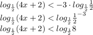 log_{\frac{1}{2}}(4x+2)