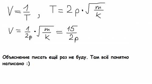 Как решить грузик массой 2 кг , подвешенный на пружине жесткостью 450 н / м , совершает вертикальные