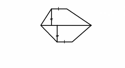 Диагональ ad делит шестиугольник abcdef на две равновеликие трапеции. является ли шестиугольник abcd