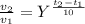 \frac{v_{2} }{v_{1} } = Y ^{ \frac{t _{2}-t_{1} }{10} }