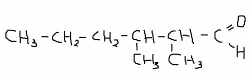 Записать формулу вещества: 2,3-диэтилгексаналь