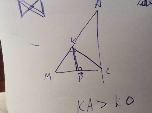 Втреугольнике mkc через вершину c проведена прямая, параллельная биссектрисе kd и пересекающая пряму