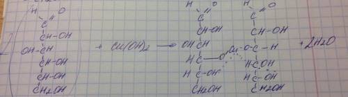 :реакция глюкозы с: 1) металлом, находящимся в ряду активности до водорода 2) оксидом меди 2 3) гидр
