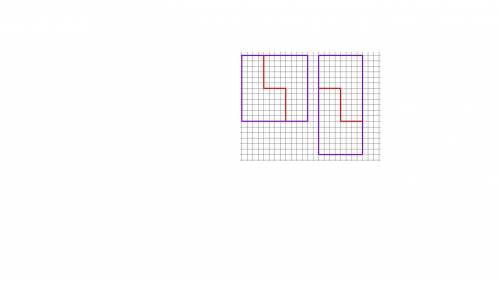 Квадрат с длиной стороны 6 см. разрезали на 2 части по ломаной из 3 звеньев, а затем из полученных ч