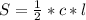 S= \frac{1}{2}*c*l