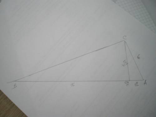 Катет прямокутного трикутника дорівнює 6 см, а проекція нього катета на гіпотенузу - 2 см. знайти до