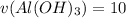 v(Al(OH)_{3}) = 10