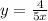 y=\frac{4}{5x}