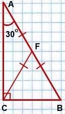 Докажите,что в прямоугольном треугольнике один из углов равен 30 градусов,если катет в 2 раза меньше