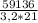 \frac{59136}{3,2 * 21}