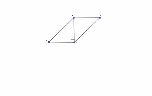 Впараллелограмме мркс диагональ рс перпендикулярна стороне мс и равна ей. найдите углы параллелограм