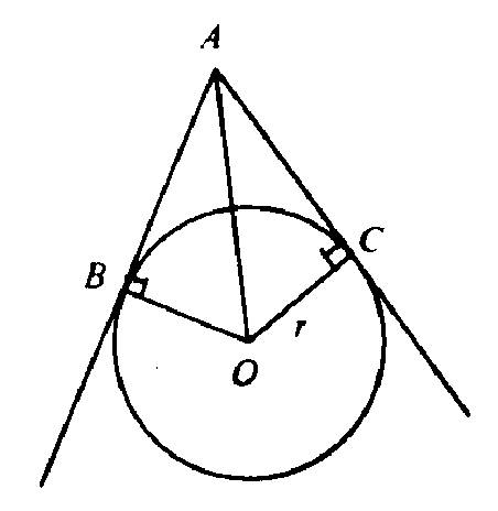 Решите . стороны угла а касаются окружности с центром о радиуса r. найдите: б) r, если оа = 14 дм, у