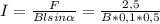 I= \frac{F}{Blsin \alpha } = \frac{2,5}{B*0,1*0,5}