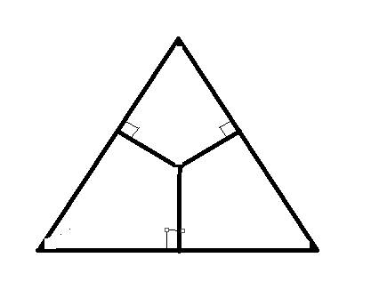 Чему равна напряженность магнитного поля в центре равностороннего треугольника при прохождении по не