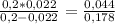 \frac{0,2 * 0,022}{0,2 - 0,022} = \frac{0,044}{0,178}