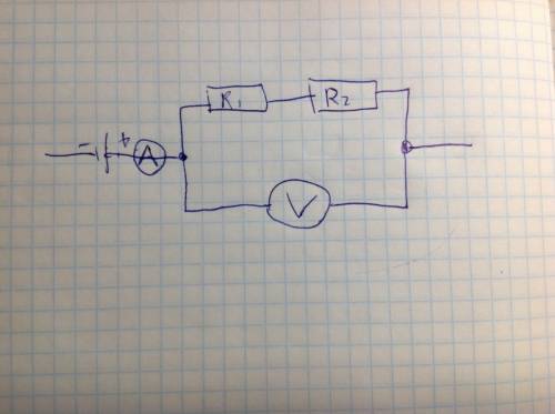 6. электрическая цепь состоит из двух сопротивлением по 4 ом, амперметра и источника тока с эдс 30 в