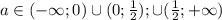 a\in(-\infty;0)\cup(0; \frac{1}{2} );\cup (\frac{1}{2};+\infty)