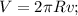 V=2 \pi Rv;