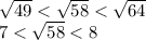 \sqrt{49}