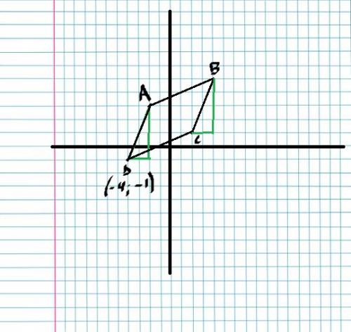Найдите координаты вершины d параллелограмма abcd, если координаты вершин a(-2; 3) b(4; 5) c(2; 1)