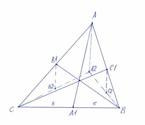 Сторона bc треугольника abc (ab=13, bc=14, ac=15) лежит в плоскости альфа расстояние от а до альфа р