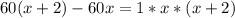 60(x+2)-60x=1*x*(x+2)