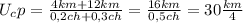 U_cp= \frac{4km+12km}{0,2ch+0,3ch} = \frac{16km}{0,5ch} =30 \frac{km}{4}