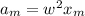 a _{m} =w ^{2} x _{m}