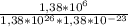 \frac{1,38*10^6}{1,38* 10^{26}*1,38* 10^{-23} }