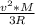 \frac{v^2 * M}{3R}