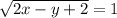 \sqrt{2x-y+2} =1
