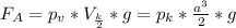 F_A=p_v*V_{ \frac{k}{2} }*g=p_k* \frac{a^3}{2} *g