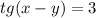 tg(x-y)=3