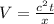 V= \frac{c^2t}{x}